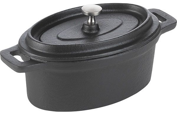 Кастрюля для запекания «Эмбер Каст Мэтт»;чугун;450мл;,H=7,L=15,B=10см;черный