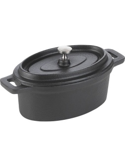 Кастрюля для запекания «Эмбер Каст Мэтт»;чугун;450мл;,H=7,L=15,B=10см;черный