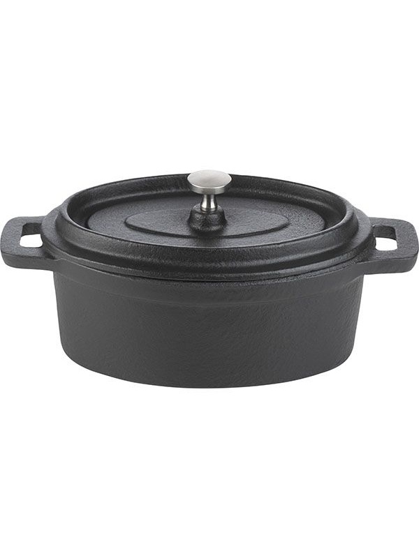 Кастрюля для запекания «Эмбер Каст Мэтт»;чугун;450мл;,H=7,L=15,B=10см;черный