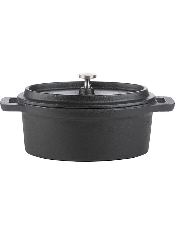 Кастрюля для запекания «Эмбер Каст Мэтт»;чугун;450мл;,H=7,L=15,B=10см;черный