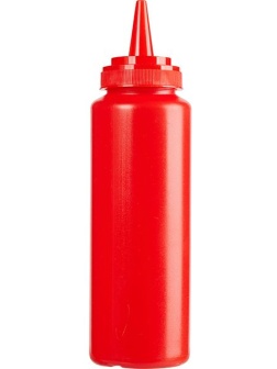 Емкость для соусов;пластик;230мл;D=50,H=175мм;красный