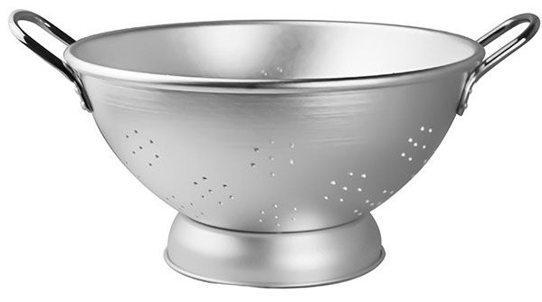 Дуршлаг на подставке «Проотель»;алюмин.;D=38,H=20,5,L=43см;металлич.