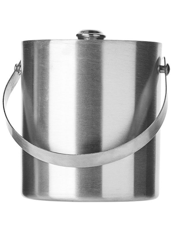 Емкость для льда с крышкой «Проотель»;сталь нерж.;1,1л;D=12,H=14,B=14см;металлич.