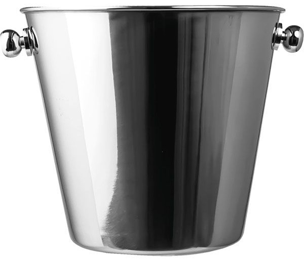Ведро для шампанского «Проотель»;сталь нерж.;4л;D=21,5/14,H=18,5см;металлич.