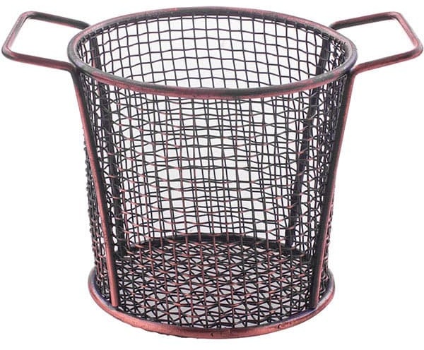 Корзинка для картофеля фри «Проотель»;сталь нерж.;,H=80,L=95,B=90мм;черный