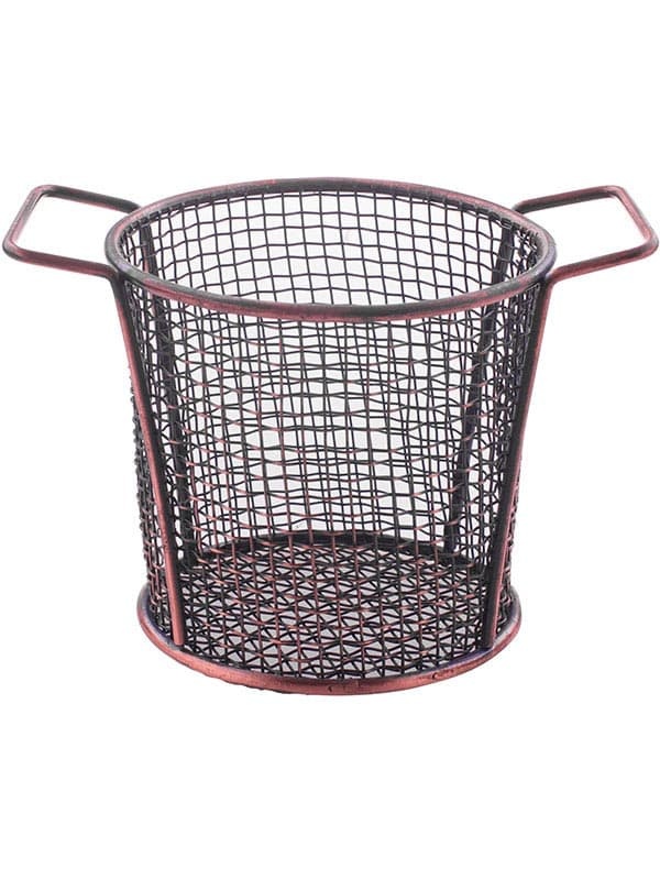 Корзинка для картофеля фри «Проотель»;сталь нерж.;,H=80,L=95,B=90мм;черный