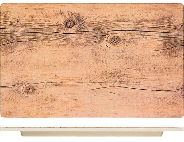 Блюдо для подачи;пластик;,H=15,L=406,B=254мм;св.бежев.