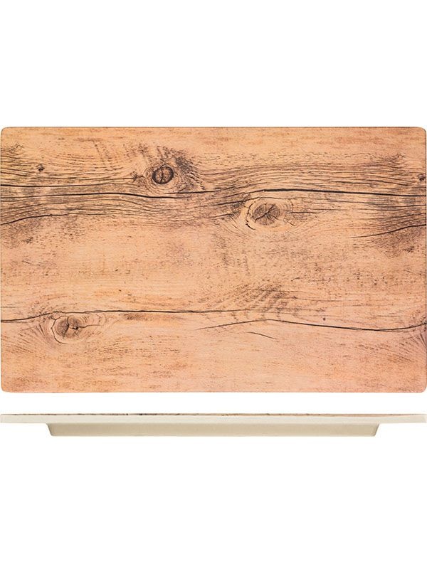 Блюдо для подачи;пластик;,H=15,L=406,B=254мм;св.бежев.