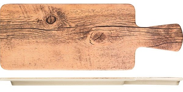 Блюдо для подачи;пластик;,H=16,L=370,B=140мм;св.бежев.