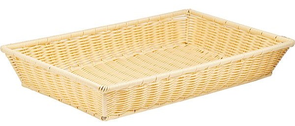 Корзина для хлеба плетеная;полиротанг;,H=85,L=530,B=325мм;бежев.