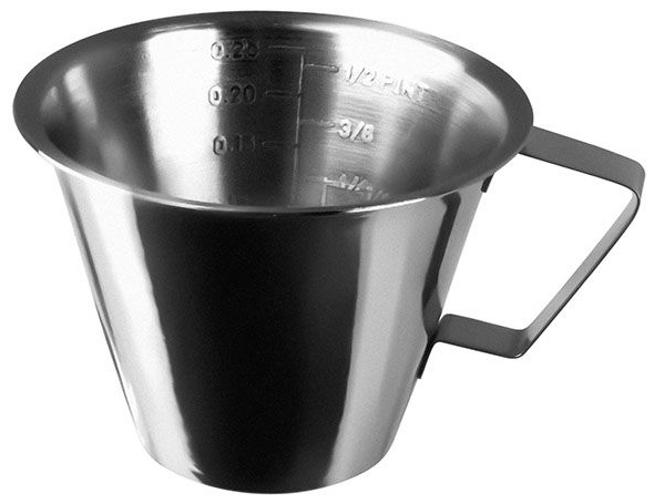 Кувшин мерный «Проотель»;сталь нерж.;250мл;D=95,H=75мм;серебрист.