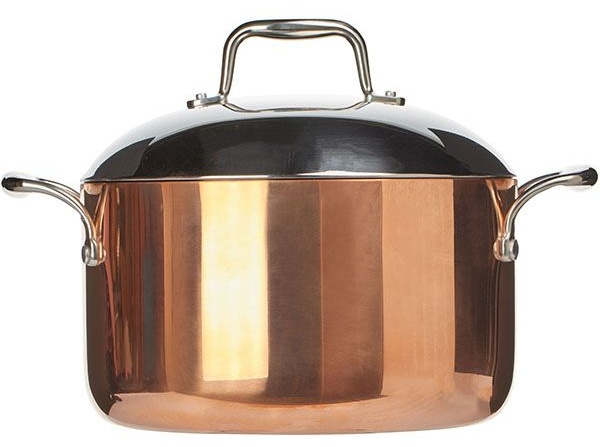 Кастрюля с крышкой цвета меди (объем 3 л.)