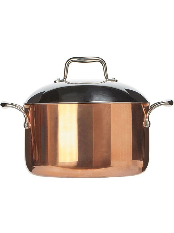 Кастрюля с крышкой цвета меди (объем 3 л.)