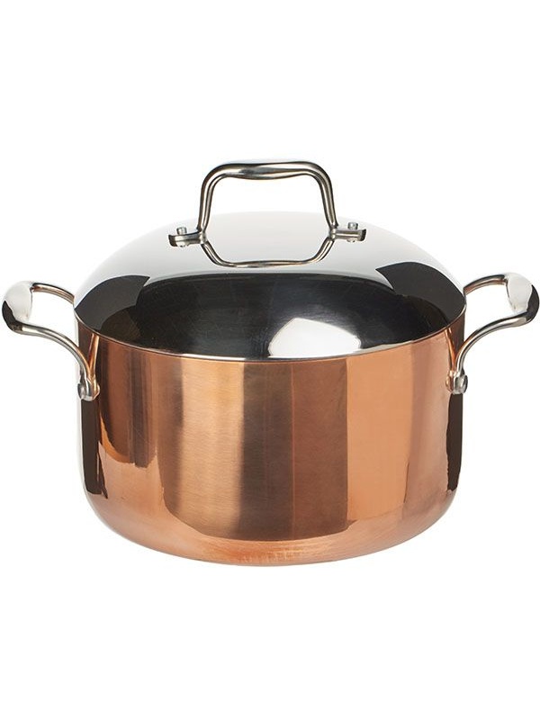 Кастрюля с крышкой цвета меди (объем 3 л.)