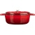 Кастрюля для запекания с крышкой;чугун;0,8л;,H=7,L=18,B=14см;красный