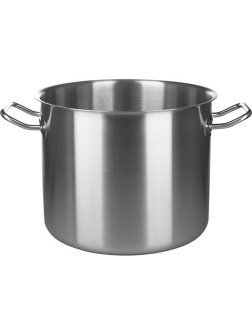 Кастрюля без крышки дно-сэндвич;сталь нерж.;15л;D=30,H=24см;металлич.