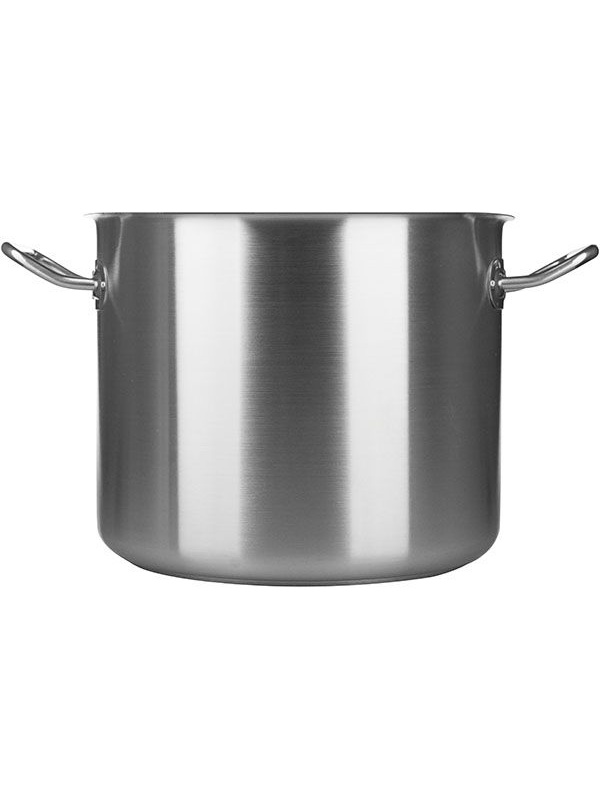 Кастрюля без крышки дно-сэндвич;сталь нерж.;13,5л;D=28,H=22см;металлич.