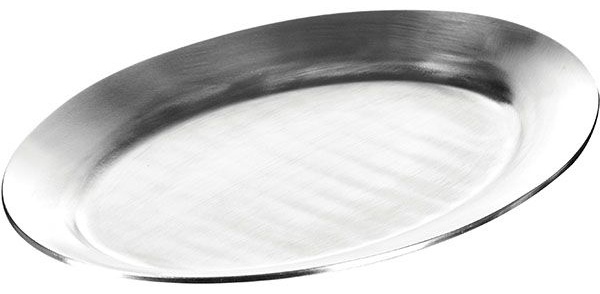 Блюдо овальное;алюмин.;,H=2,L=28,B=20см;металлич.
