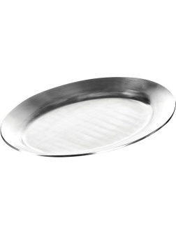 Блюдо овальное;алюмин.;,H=2,L=28,B=20см;металлич.