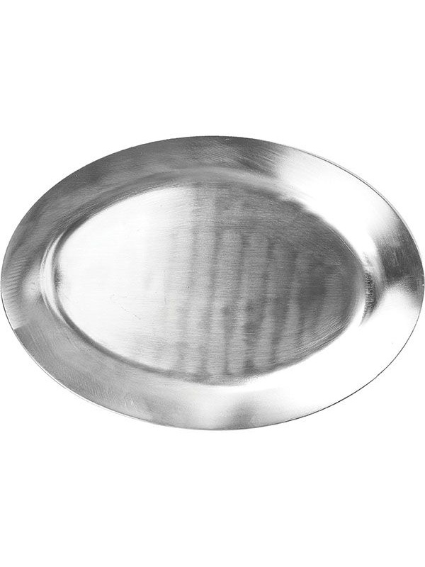Блюдо овальное;алюмин.;,H=2,L=28,B=20см;металлич.