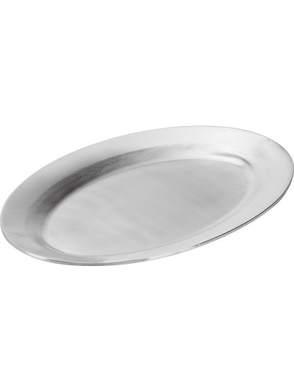 Блюдо овальное;алюмин.;,H=2,L=30,B=20см;металлич.