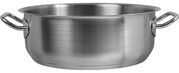 Кастрюля без крышки;сталь нерж.;13л;D=36,H=14см;металлич.