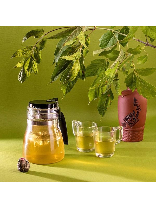 Чайник заварочный «Гунфу» с фильтром;термост.стекло,поликарбонат;0,6л;D=10,H=14,5,L=14см;прозр.