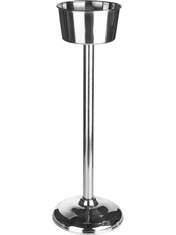 Подставка напольная д/ведра «Проотель»;сталь нерж.;D=18,H=66,B=22см;серебрист.