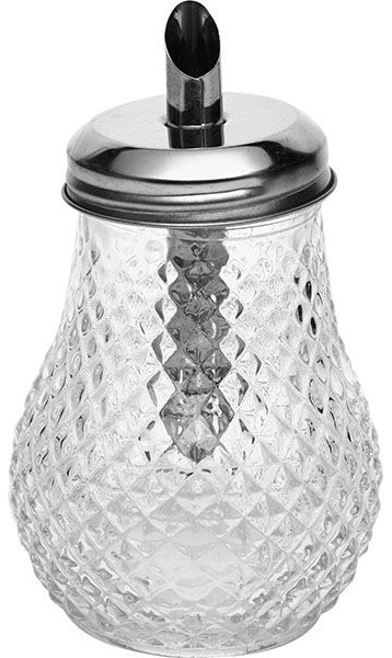 Стеклянная сахарница с дозатором (объем 250 мл.)
