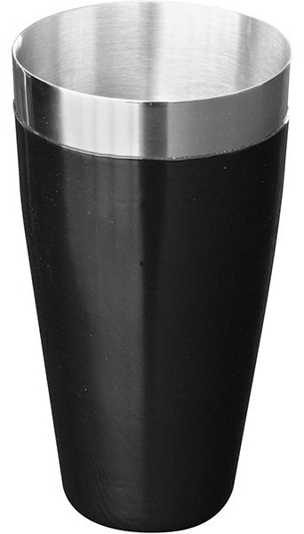Стакан для шейкера «Бостон»;сталь нерж.,винил;0,75л;D=93,H=170мм;черный