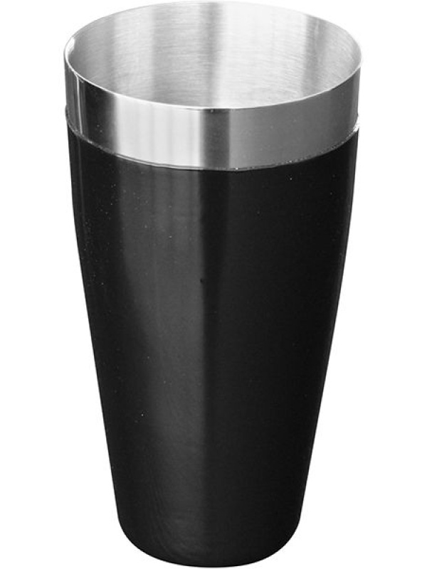 Стакан для шейкера «Бостон»;сталь нерж.,винил;0,75л;D=93,H=170мм;черный