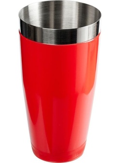 Стакан для шейкера «Бостон»;сталь нерж.,винил;0,75л;D=93,H=170мм;красный