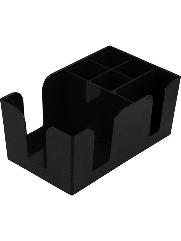 Подставка барная «Пробар» (5 отделений);абс-пластик;,H=10,L=24,B=14,5см;черный