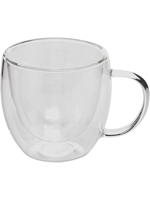 Кружка для горячих напитков «Проотель» двойные стенки;термост.стекло;160мл;D=110,H=76,L=75мм;прозр.