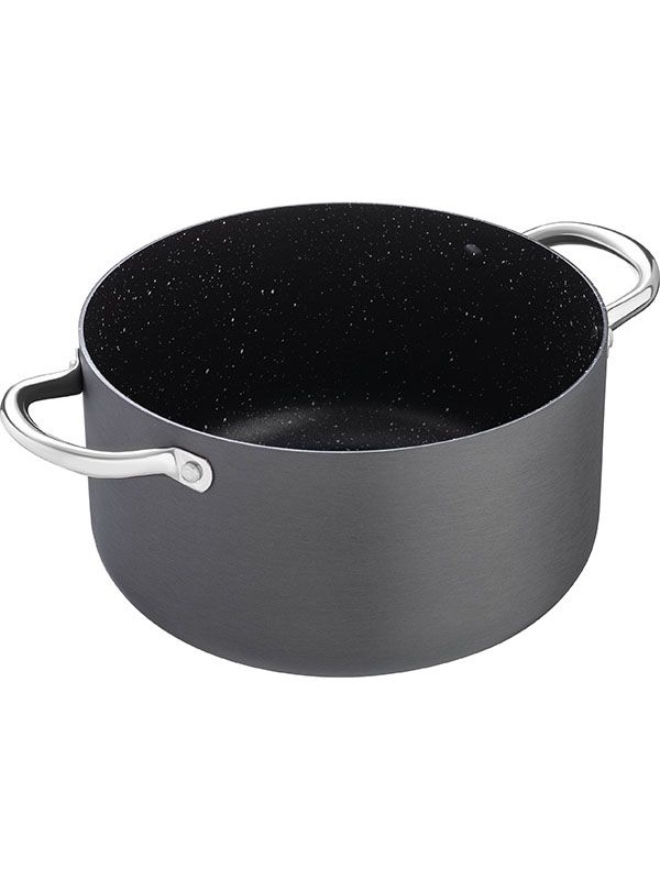 Кастрюля «Уитфорд»;алюм.литой,сталь нерж.;5,5л;D=24,H=13,5см;граф.,черный