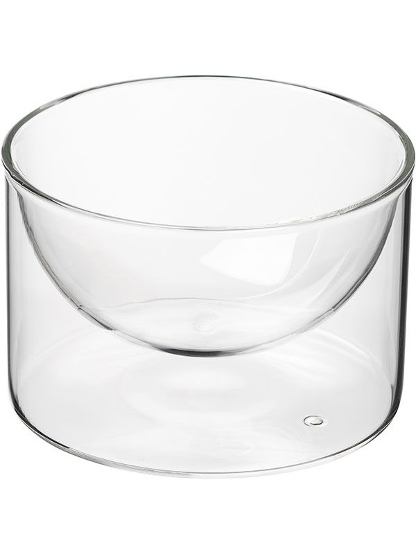 Салатник «Проотель» двойные стенки;термост.стекло;450мл;D=119,H=75мм;прозр.