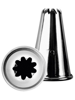 Насадка кондитерская «9-конечная звезда»;сталь нерж.;D=35/16,H=55мм;металлич.