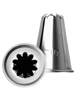 Насадка кондитерская «10-конечная звезда»;сталь нерж.;D=35/20,H=45мм;металлич.