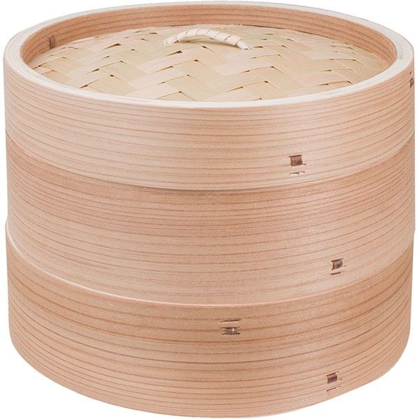 Паровое лукошко димсам;сосна;D=15,H=13,5см;бежев.