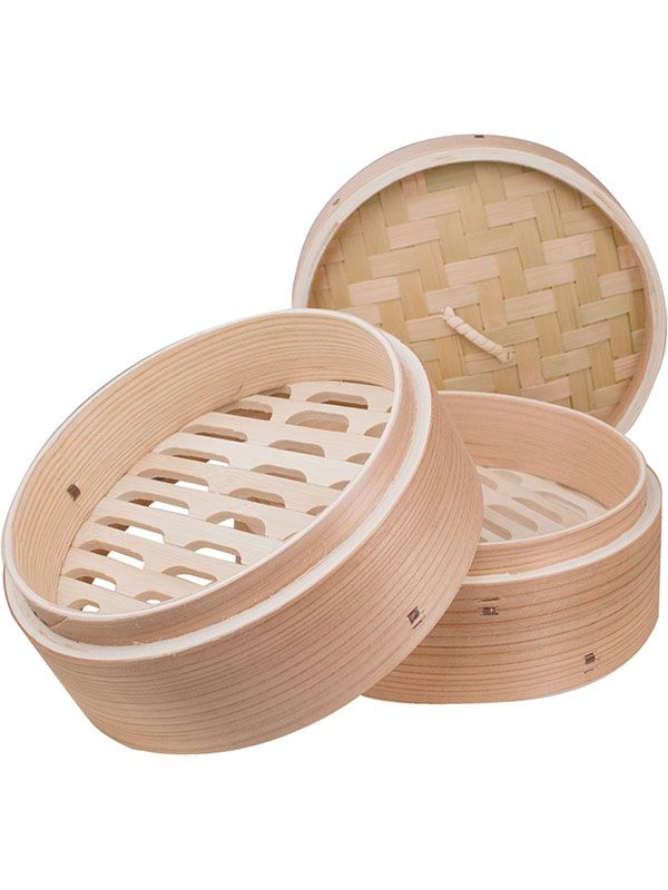 Паровое лукошко димсам;сосна;D=27,H=17см;бежев.