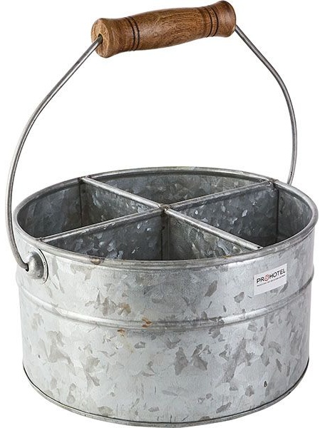 Емкость для закусок 4 ячейки;дерево;D=21,5,H=11,5см