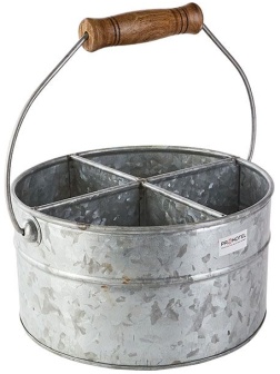 Емкость для закусок 4 ячейки;дерево;D=21,5,H=11,5см