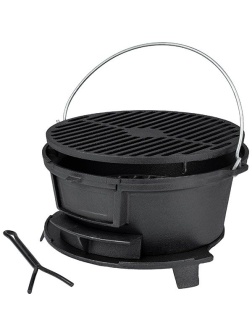 Жаровня-гриль «Эмбер Каст Мэтт»;чугун;D=30,H=15см;черный