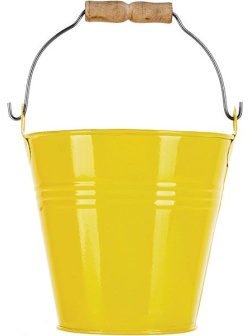 Ведро для картофеля фри «Ведро»;сплав цинк.;0,6л;D=11,H=10,5см;желт.