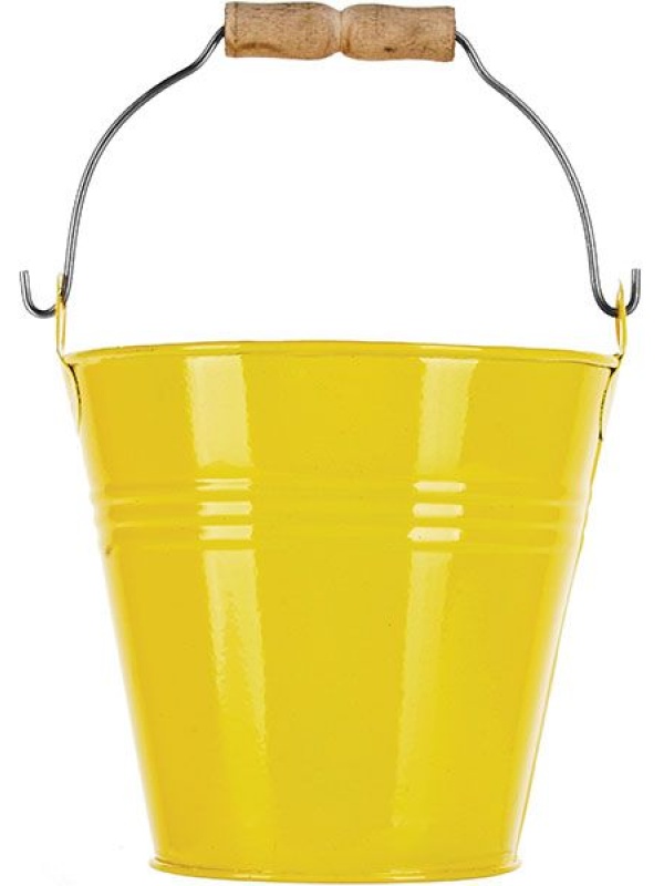 Ведро для картофеля фри «Ведро»;сплав цинк.;0,6л;D=11,H=10,5см;желт.