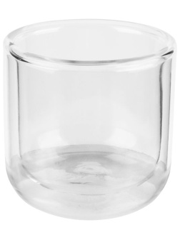 Бокал для горячих напитков «Проотель» двойные стенки;термост.стекло;70мл;D=55,H=54мм