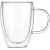 Кружка для горячих напитков «Проотель» двойные стенки;термост.стекло;350мл;D=80,H=113,L=125мм;прозр.