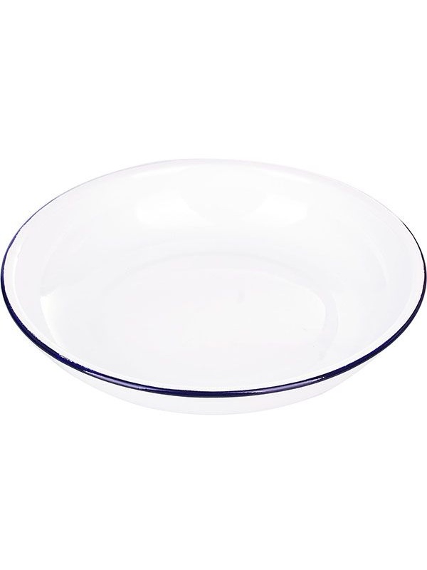 Тарелка глубокая эмалиров.;сталь;D=195,H=28мм;белый,синий