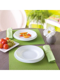 Тарелка «Эвридэй» мелкая;стекло;D=24,H=2см;белый