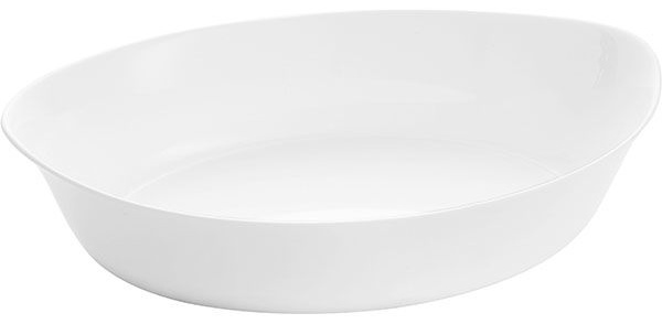 Блюдо «Смарт Кюзин» овальное;стекло;,H=6,L=32,B=20см;белый